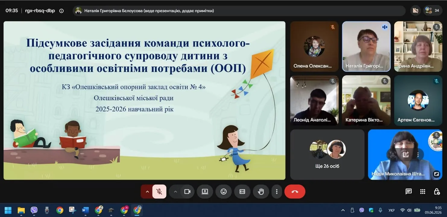 Підсумки інклюзивної освіти: засідання команди супроводу учнів з ООП за участю фахівців ІРЦ